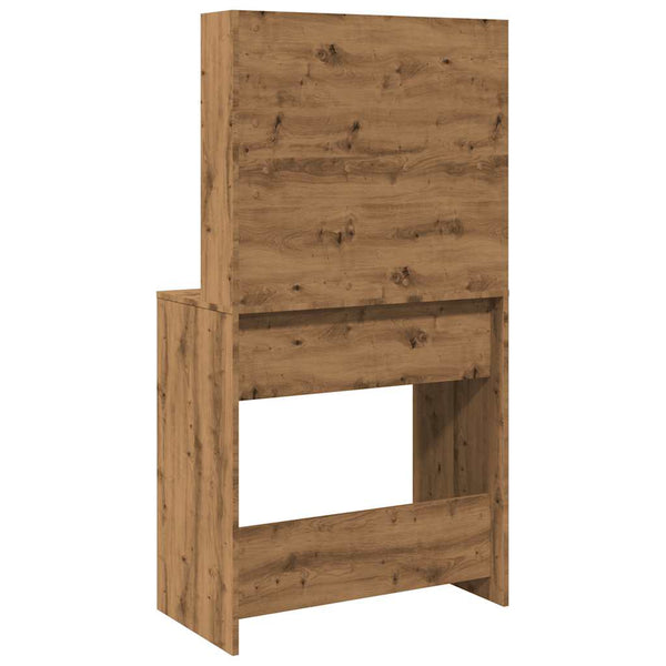 Schminktisch mit LED Flintoaca 74,5x40x141cm (Artisan Eiche)