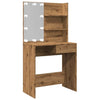Schminktisch mit LED Flintoaca 74,5x40x141cm (Artisan Eiche)