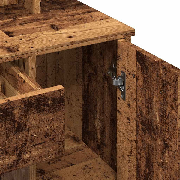 Alter Schminktisch aus Holz mit LED-Beleuchtung Gioni 86,5x35x136cm