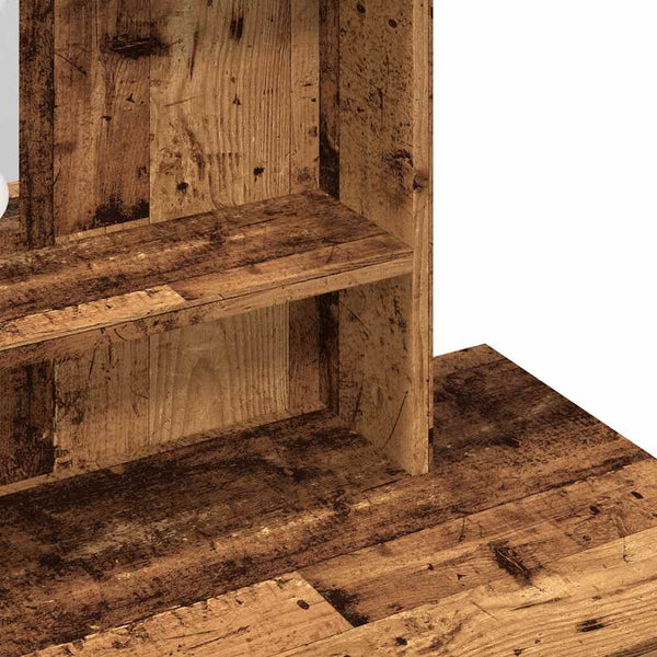 Alter Schminktisch aus Holz mit LED-Beleuchtung Gioni 86,5x35x136cm