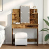 Alter Holzschminktisch mit LED-Beleuchtung Valadea 96x40x142cm