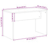 Schminkhocker Rosario 70x35x45cm (Altholz, holzfarben)