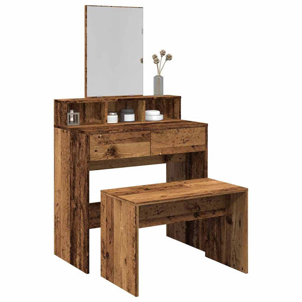 Schminkhocker Rosario 70x35x45cm (Altholz, holzfarben)