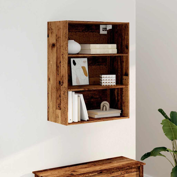 Alte hängende Wandvitrine aus Holz Balacescu 69,5x32,5x90cm