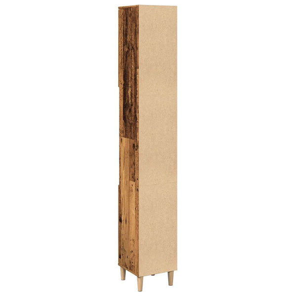 Alter Holz-Badschrank Arturo 30x30x190cm (Holz)