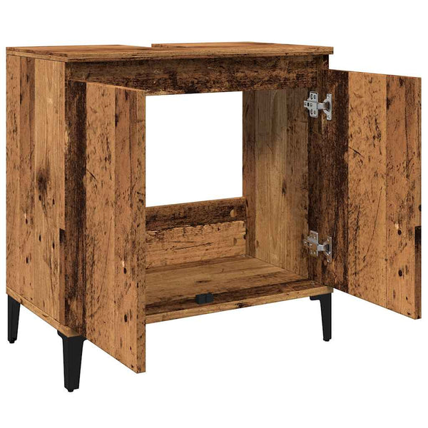 Waschtischunterschrank Francoise 58x33x60cm (Altholz, Holz)