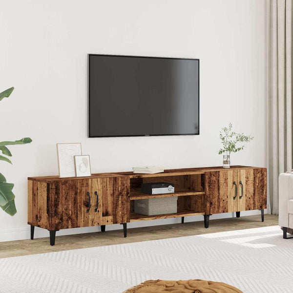 Vanha puu tv-taso Burnett 180x31,5x40cm (puinen)