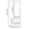 Alter Holzschrank Gilde 36x35,5x103,5cm (Holz)