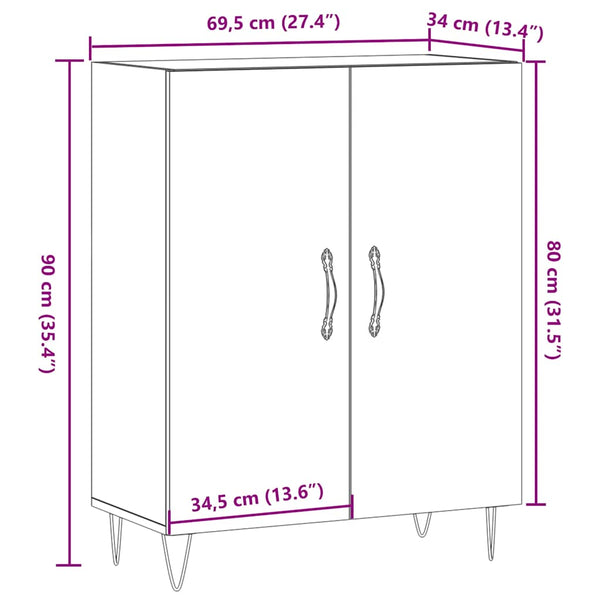 Alte Holzkommode Alaedin 69,5x34x90cm (Holz)