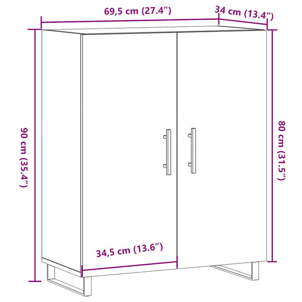 Vanha puu senkki Cazazian 69,5x34x90cm (puinen)