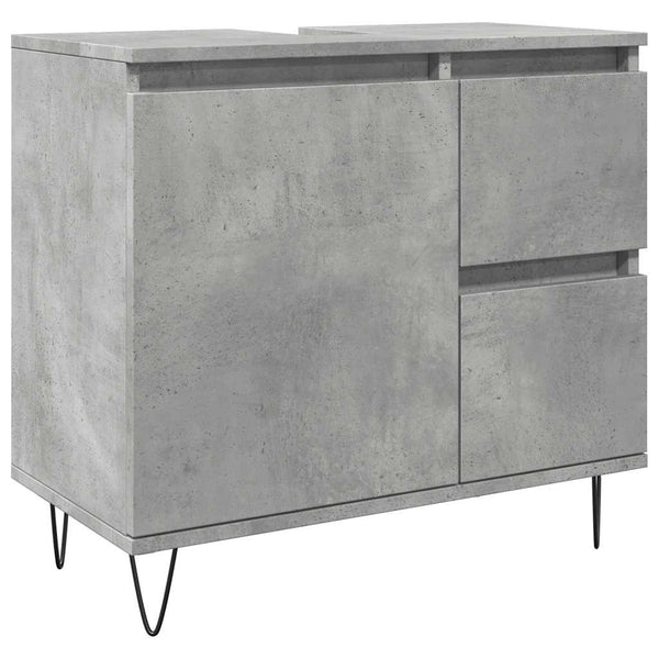 Betongrauer Waschbeckenunterschrank Papava 65x33x60cm (Holz)