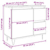 Betongrauer Waschbeckenunterschrank Papava 65x33x60cm (Holz)