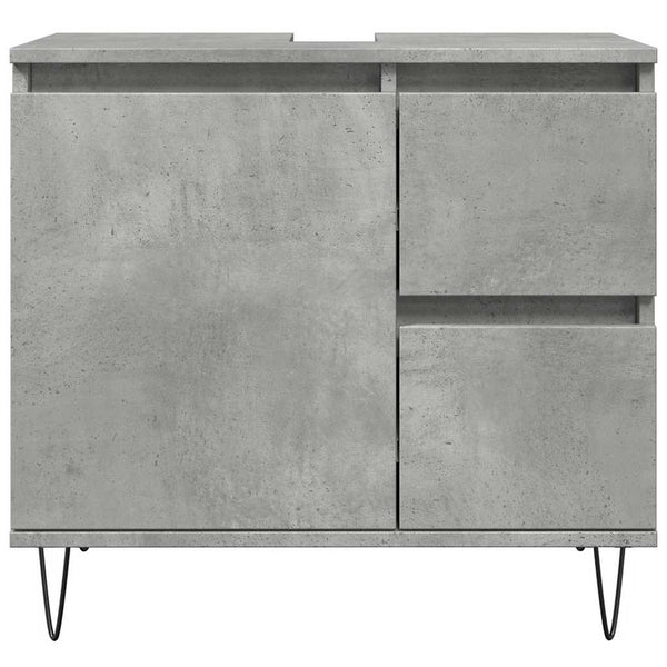 Betongrauer Waschbeckenunterschrank Papava 65x33x60cm (Holz)