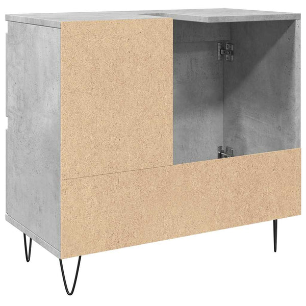 Betongrauer Waschbeckenunterschrank Papava 65x33x60cm (Holz)