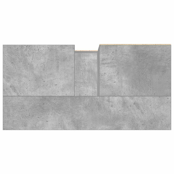 Betongrauer Waschbeckenunterschrank Papava 65x33x60cm (Holz)