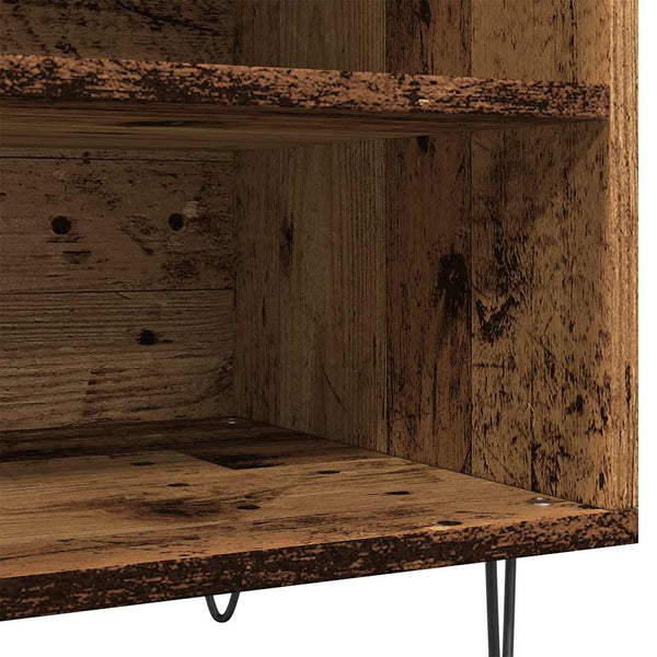 Lp-levyjen säilytyskaappi Demko 84,5x38x48cm (vanha puu, puinen)
