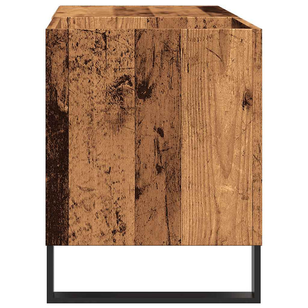 Schallplattenaufbewahrungsschrank Doriean 84,5x38x48cm (Altholz, Holz)