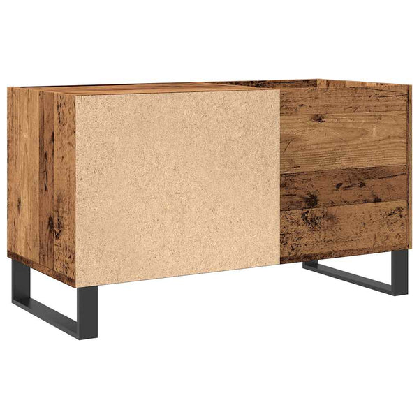 Schallplattenaufbewahrungsschrank Doriean 84,5x38x48cm (Altholz, Holz)