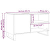 Schallplattenaufbewahrungsschrank Doriean 84,5x38x48cm (Altholz, Holz)