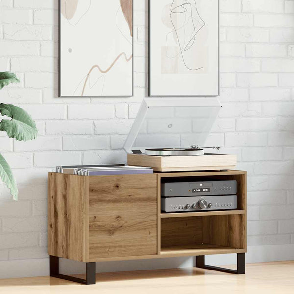 Artesaani tammi lp-levyjen säilytyskaappi Doriean 84,5x38x48cm (puu)