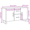Altes Sideboard Canache 100x36x60cm (Holz)