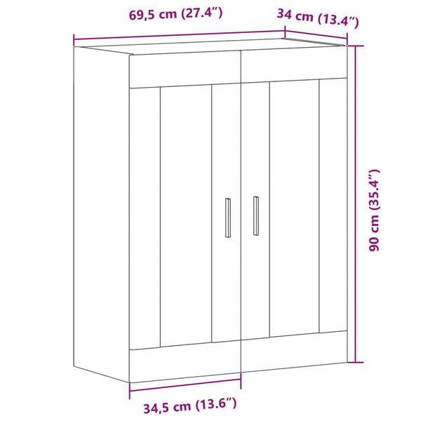 Alter Wandschrank Vladina 69,5x34x90cm