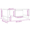 Couchtisch aus Altholz Mvasile 90x50x36,5cm (Holz)