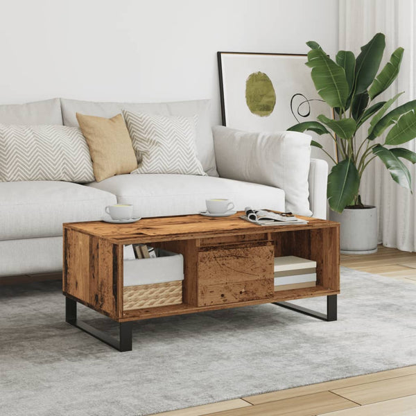 Couchtisch aus Altholz Mvasile 90x50x36,5cm (Holz)