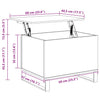 Alter Couchtisch Renilda 60x44,5x45cm (Holz)