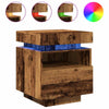 Nachttisch mit LED-Beleuchtung Barber 40x39x48,5cm (2 Stk Altholz)