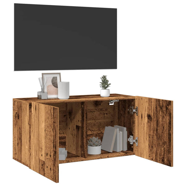 TV-Schrank Kincsnicom 80x30x41cm (Wandmontage, Altholz)