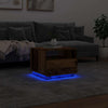 Couchtisch aus Altholz mit LED-Beleuchtung Montanori 50x49x40cm