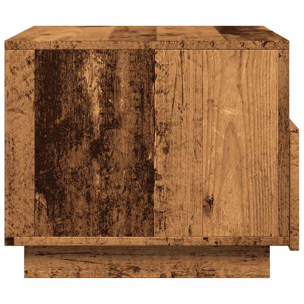 Couchtisch aus Altholz mit LED-Beleuchtung Montanori 50x49x40cm