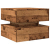 Couchtisch aus Altholz mit LED-Beleuchtung Celestina 50x50x40cm