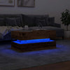 Vanha puu sohvapöytä led-valoilla Celestina 90x50x40cm