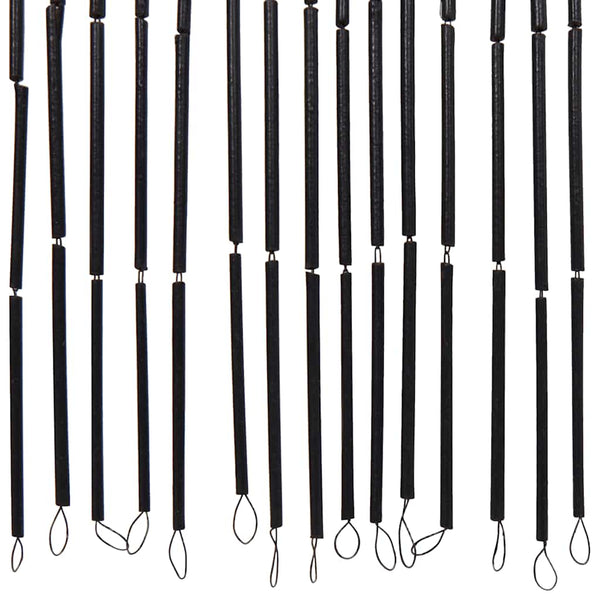 Tummanharmaa hyönteisoviverho Petcov 56x185cm (bambu)