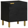 Nachttisch Wayman 40x33x46cm schwarz (2 Stück massives Mangoholz)