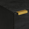 Nachttisch Wayman 40x33x46cm schwarz (2 Stück massives Mangoholz)