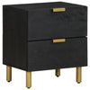 Nachttisch Feleontin 40x33x46cm schwarz (Mangoholz)