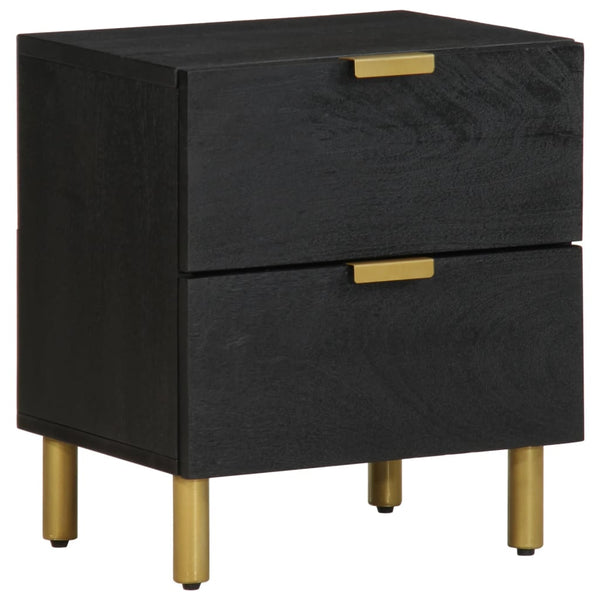 Nachttisch Feleontin 40x33x46cm schwarz (Mangoholz)
