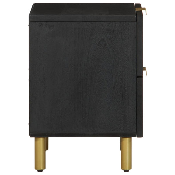 Nachttisch Feleontin 40x33x46cm schwarz (Mangoholz)