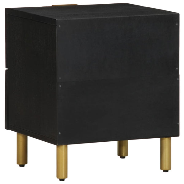 Nachttisch Feleontin 40x33x46cm schwarz (Mangoholz)