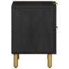 Nachttischschrank Feleontin 40x33x46cm (2 Stück Massivholz Mango) in Schwarz