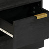 Nachttischschrank Feleontin 40x33x46cm (2 Stück Massivholz Mango) in Schwarz