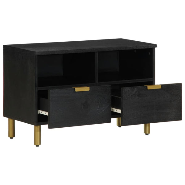 Schwarzer TV-Schrank Fronu 70x33x46cm (Holz)
