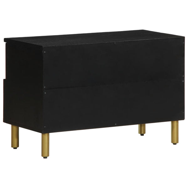 Schwarzer TV-Schrank Fronu 70x33x46cm (Holz)