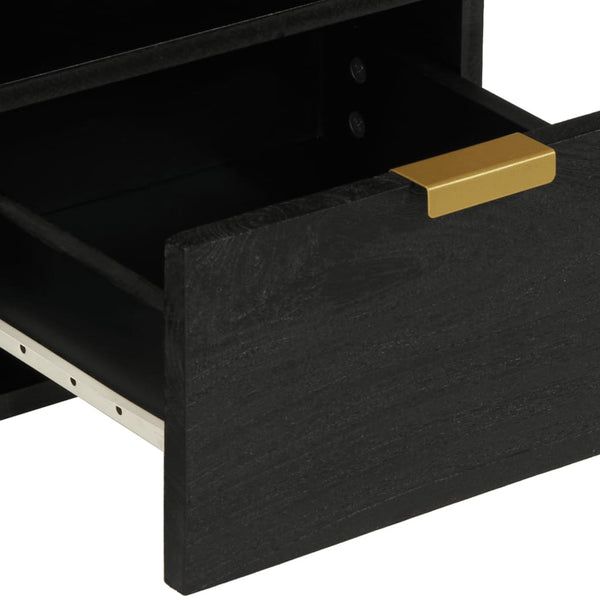 Schwarzer TV-Schrank Fronu 70x33x46cm (Holz)