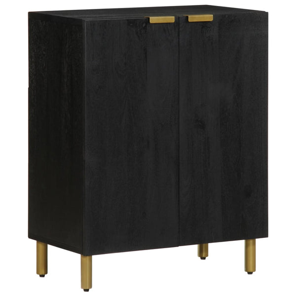 Schwarzes Sideboard Khalaj 60x33x75cm (konstruiertes Holz)