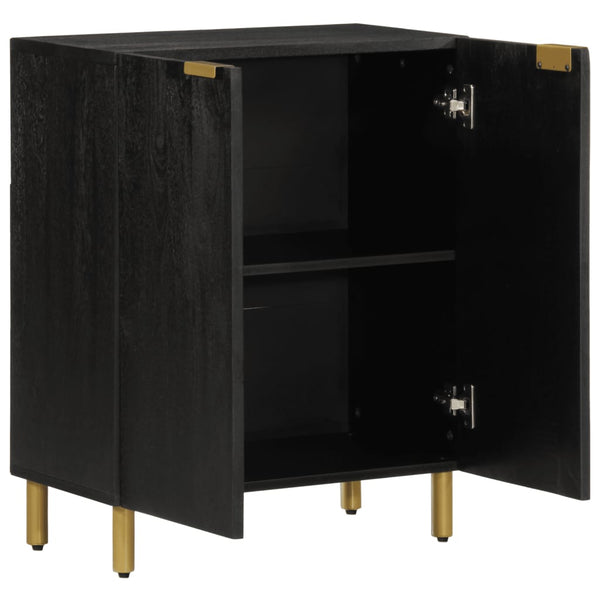 Schwarzes Sideboard Khalaj 60x33x75cm (konstruiertes Holz)
