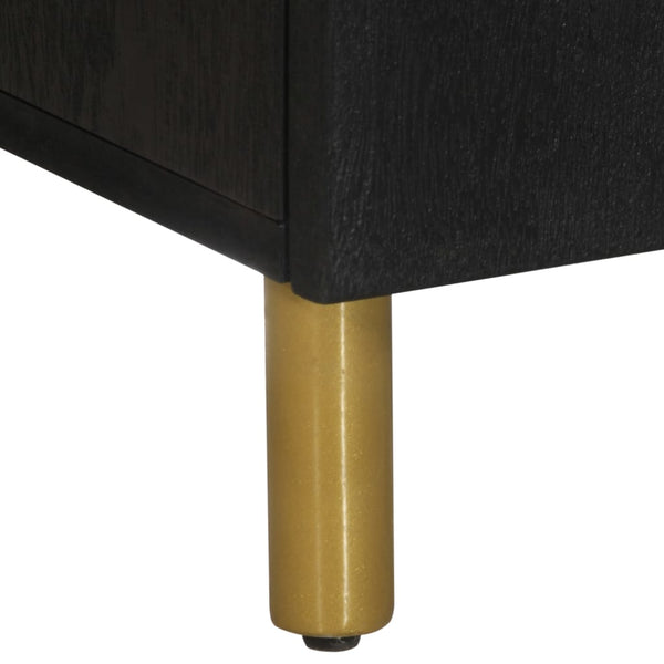 Schwarzes Sideboard Khalaj 60x33x75cm (konstruiertes Holz)